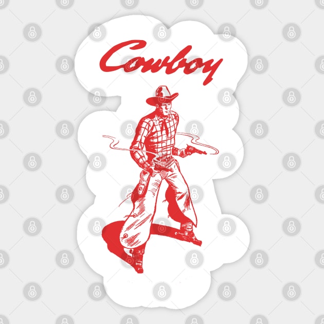 Cowboy | Prairie Ranger | Cowboy Outfit | Retro | Vintage 1950s | 1960s | 1970s | 1980s Sticker by japonesvoador